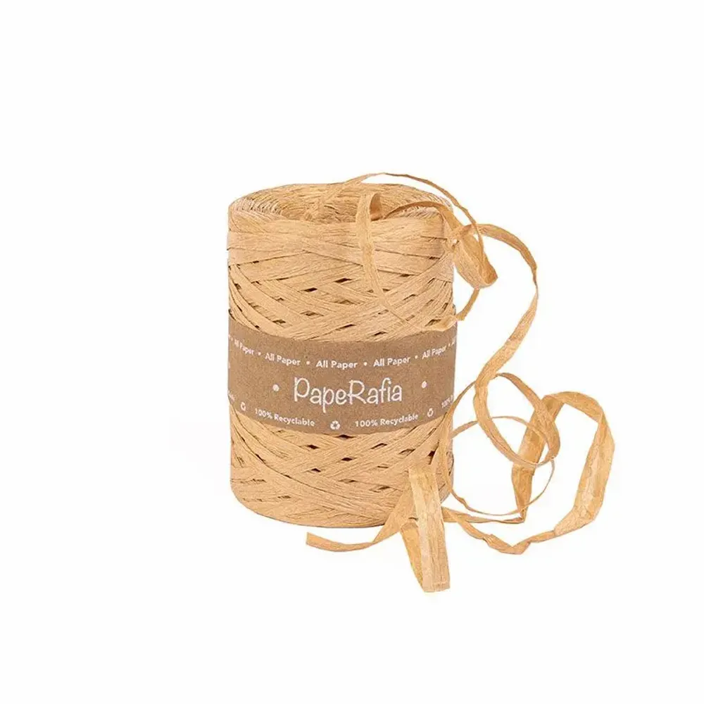 Gifts - Synthetic raffia ribbon, natural kraft color - 200m - LAVAL 1878