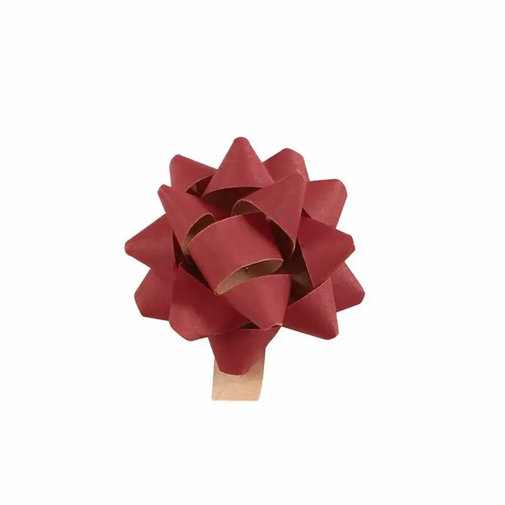 Cadeaux - Choux adhésifs kraft rouge, diam. 7,5cm (x50) - LAVAL 1878