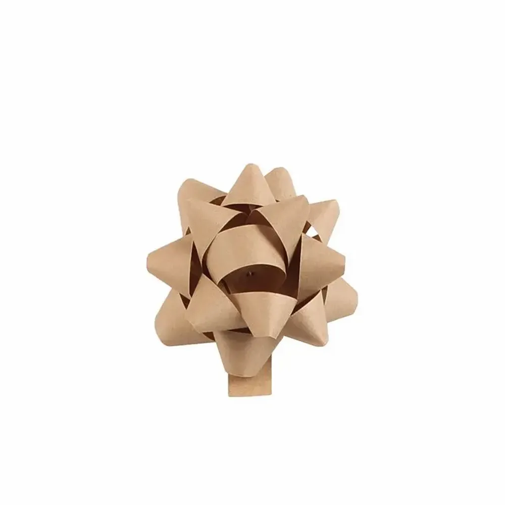 Cadeaux - Choux adhésifs kraft naturel, diam. 7,5cm (x50) - LAVAL 1878