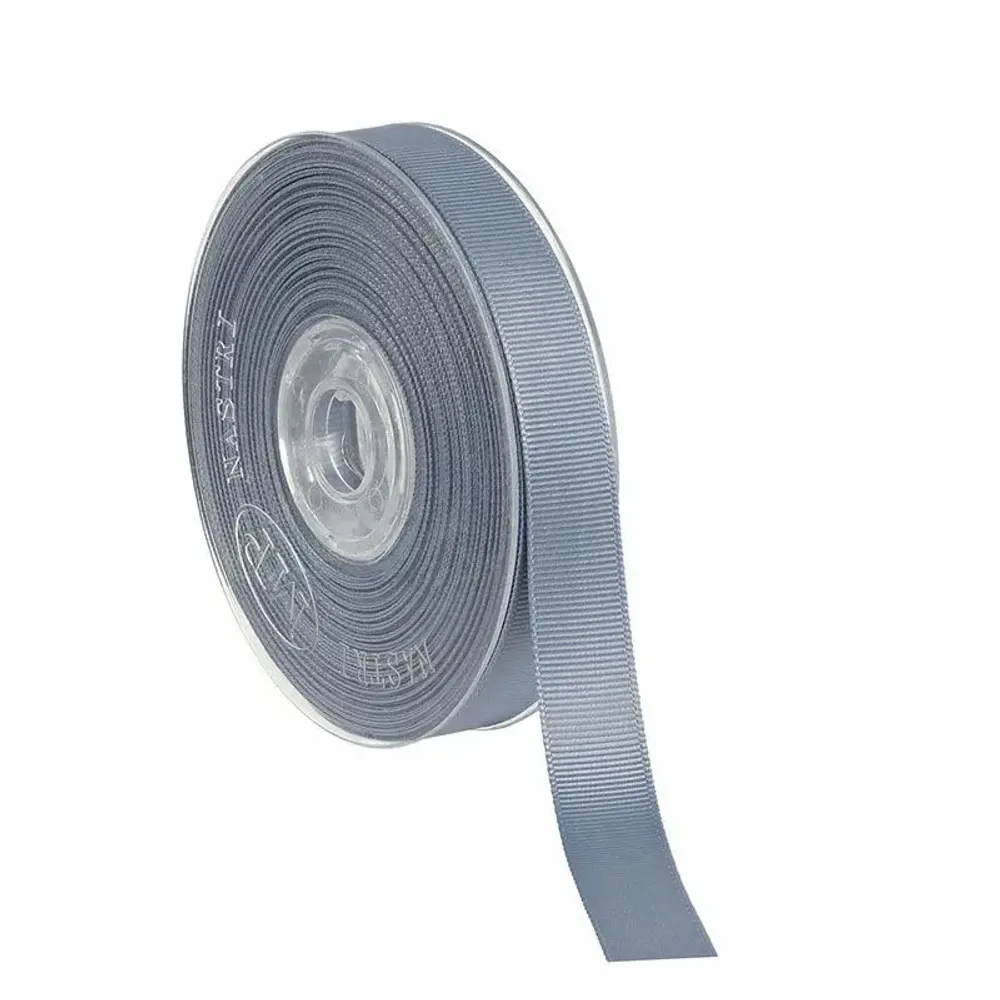 Cadeaux - Ruban synthétique gros grain bleu gris - 20m - LAVAL 1878