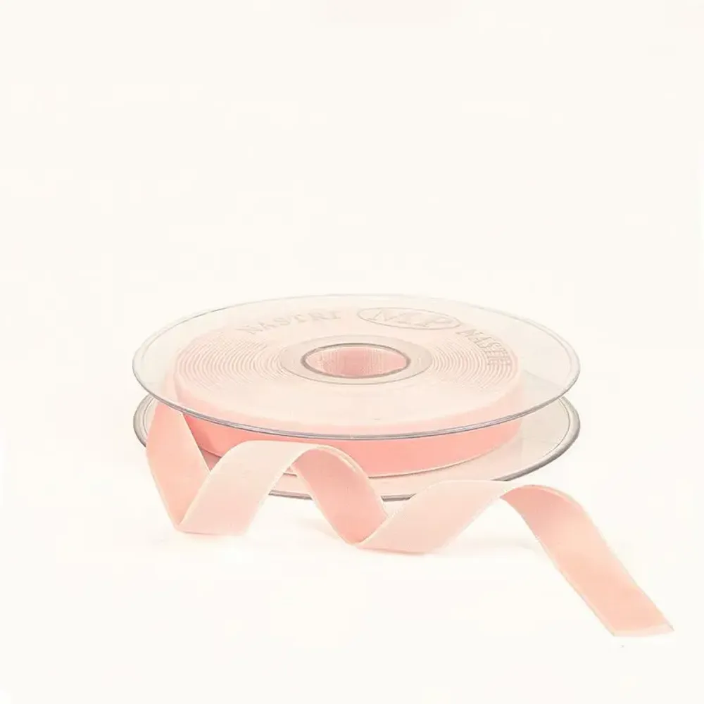 Gifts - Pale pink synthetic velvet ribbon - m - LAVAL 1878