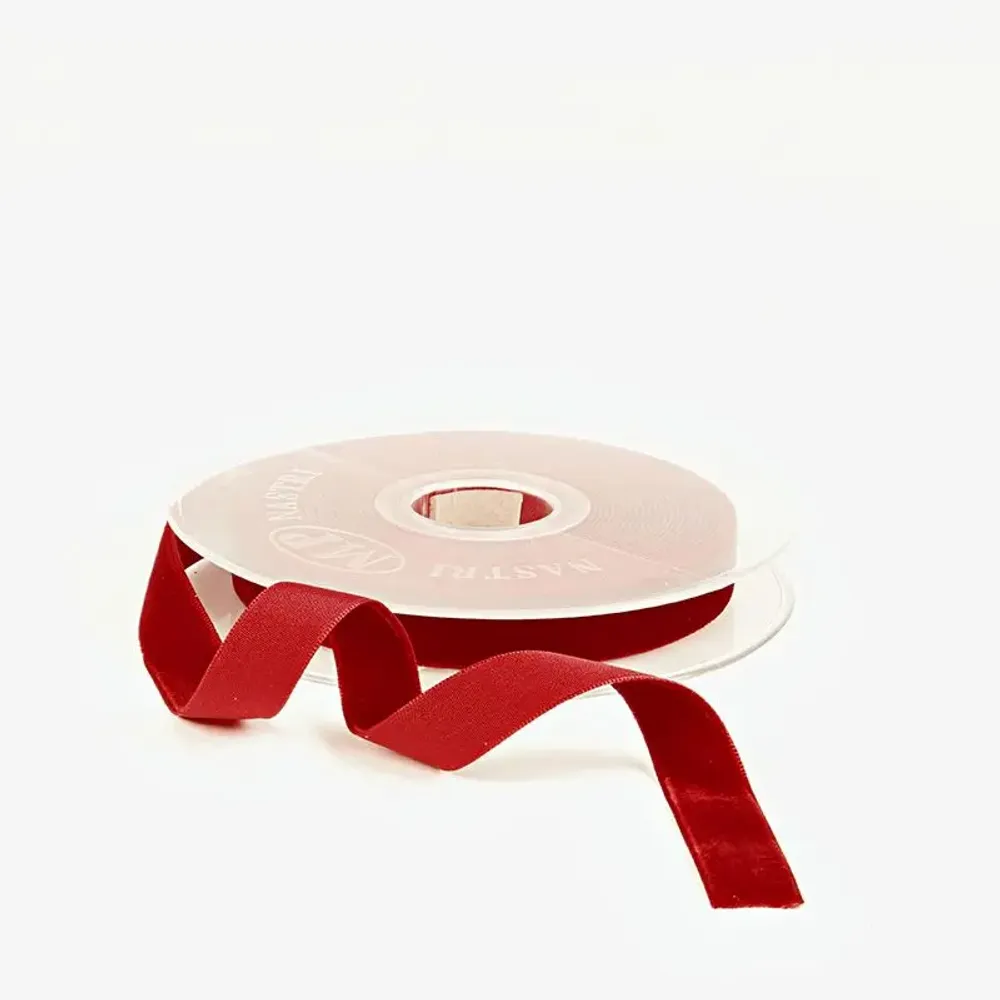 Gifts - Red synthetic velvet ribbon - 90m - LAVAL 1878
