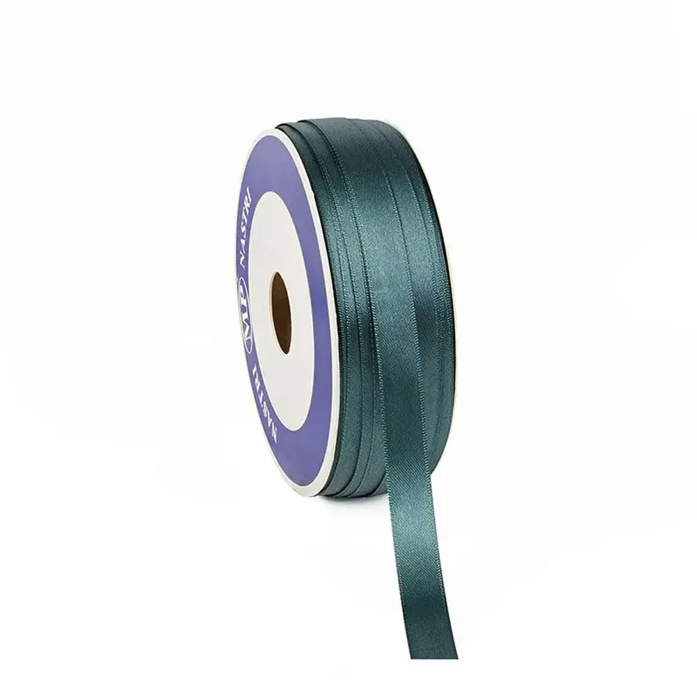 Gifts - Duck blue satin-look synthetic ribbon - 100m - LAVAL 1878