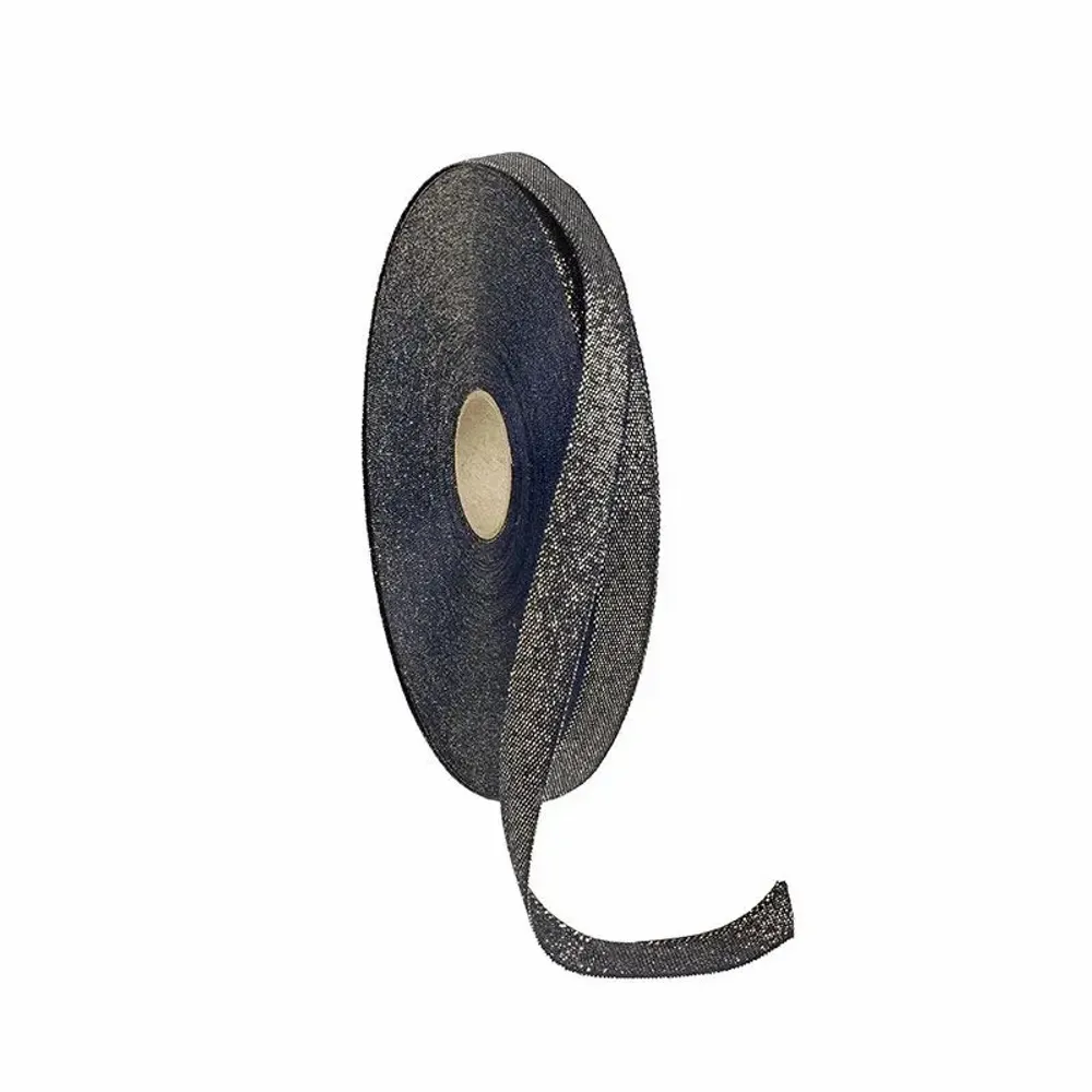 Cadeaux - Ruban fil pailleté doré, bleu nuit - 50m - LAVAL 1878