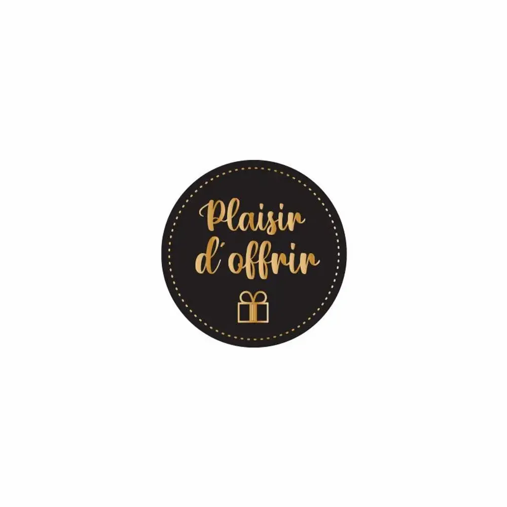 Cadeaux - Étiquettes cadeau adhésives rondes Plaisir d'offrir - LAVAL 1878