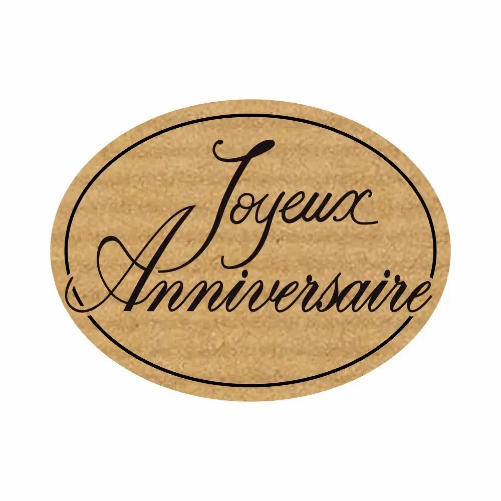 Gifts - Kraft adhesive labels, Happy Birthday (x500) - LAVAL 1878