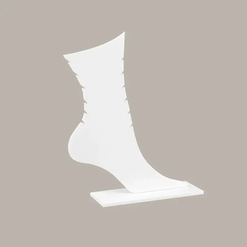 Gifts - NOMADE display stand with 6 ankle chains, matte white plexiglass, H 23.5cm - LAVAL 1878