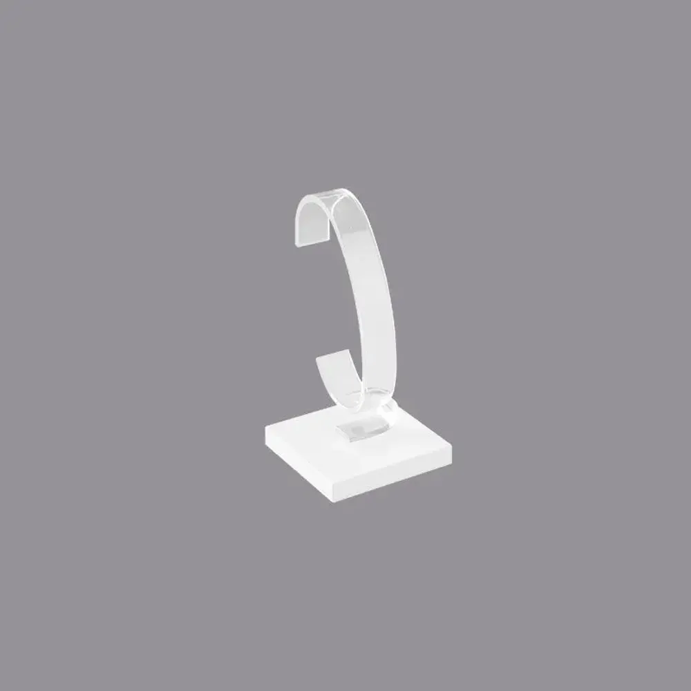 Gifts - Square-based white plexiglass watch stand, 5 x 5 cm - LAVAL 1878