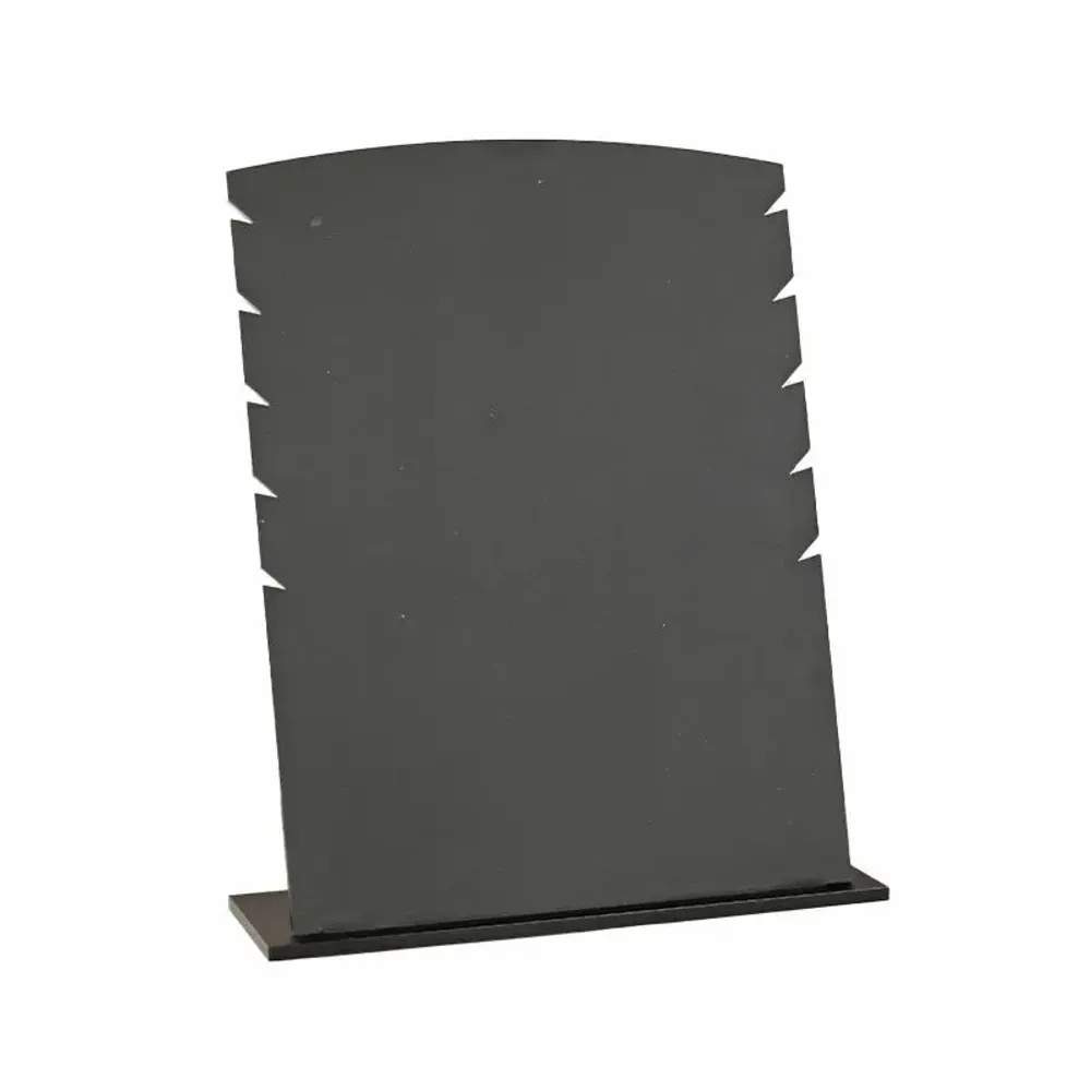 Cadeaux - Présentoir NOMADE 5 chaînes/bracelets plexi noir mat - encoches côtés - LAVAL 1878