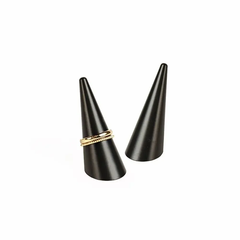 Gifts - Matte black plexiglass ring cones - 2.5cm diameter (x2) - LAVAL 1878
