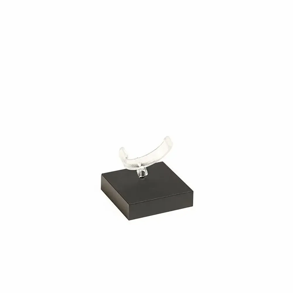 Gifts - matte black plexiglass ring display stand with spring - LAVAL 1878
