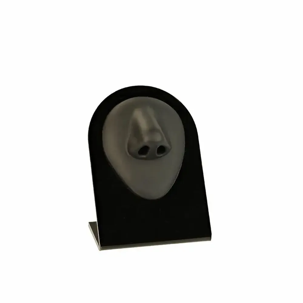Cadeaux - Présentoir piercings pour nez en silicone et base plexi noir - LAVAL 1878