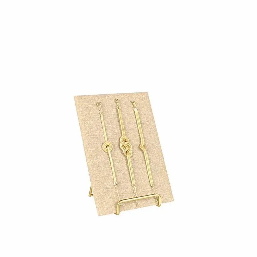 Cadeaux - Support de plaque de présentation pour collier/bracelet métal doré - LAVAL 1878