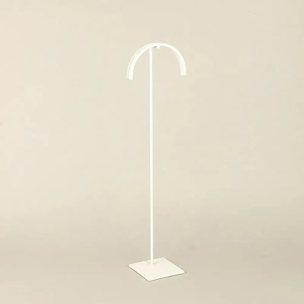 Gifts - Round matte white metal display stand for necklaces/long necklaces - H 43cm - LAVAL 1878