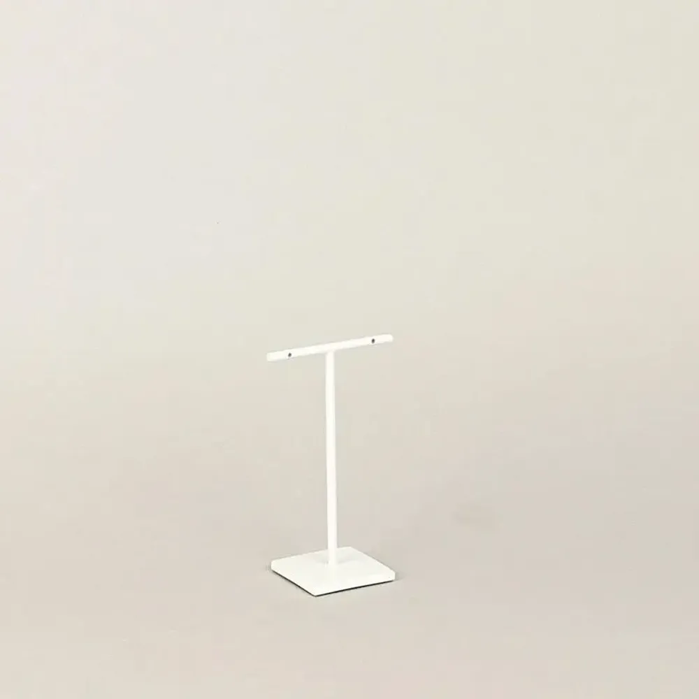 Gifts - Display stand for 1 pair of earrings in matte white metal, H 10.5cm - LAVAL 1878