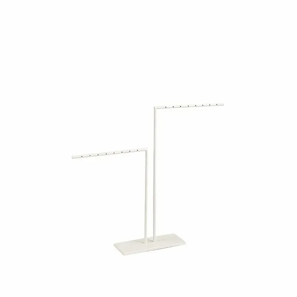 Gifts - Matte white metal display stand with 2 branches for 8 pairs of earrings. - LAVAL 1878