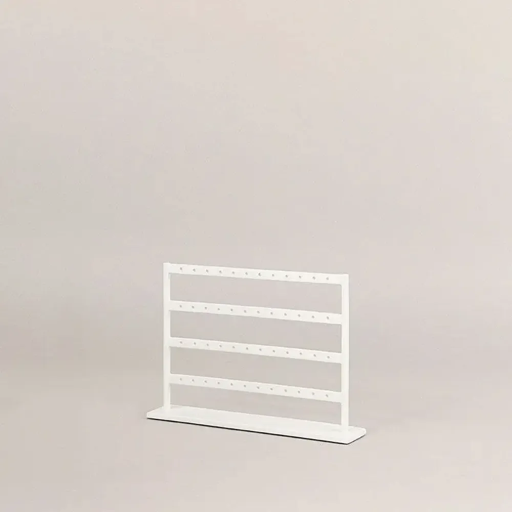 Gifts - Display stand for 24 pairs of earrings, matte white metal, H 11cm - LAVAL 1878