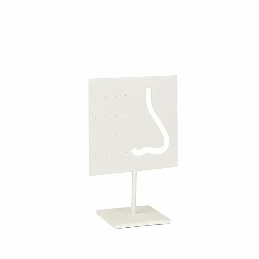 Gifts - 17-hole nose piercing display stand in white metal - LAVAL 1878