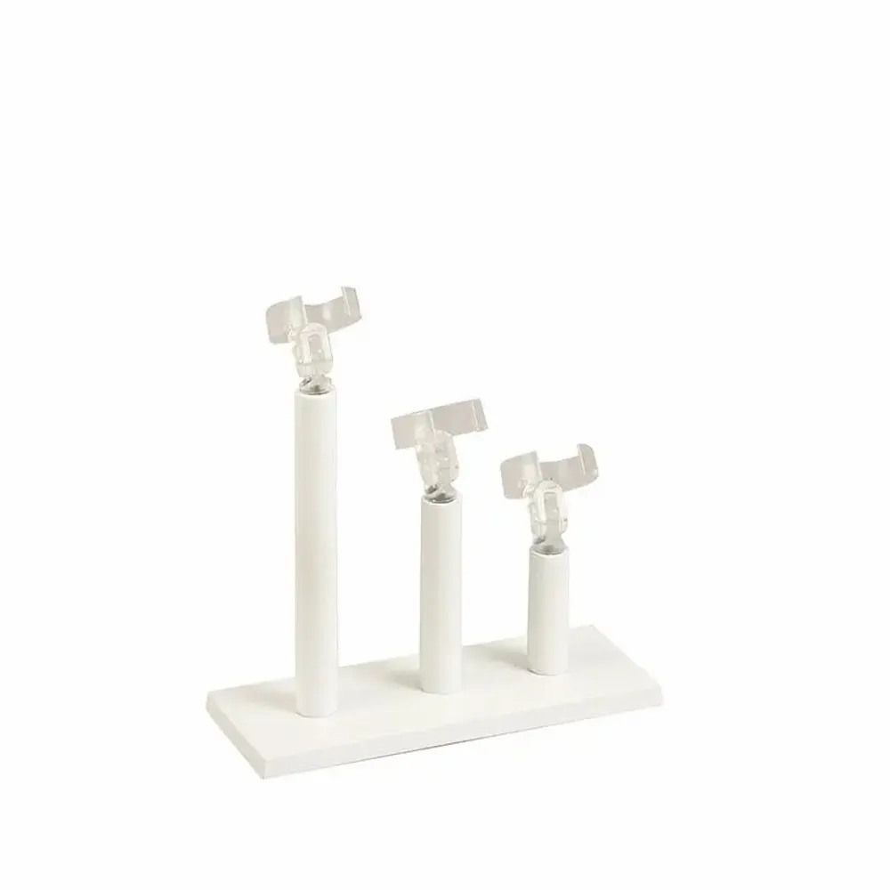Gifts - Display stand for 3 rings, matte white metal, 8 x 8cm ball joint support - LAVAL 1878