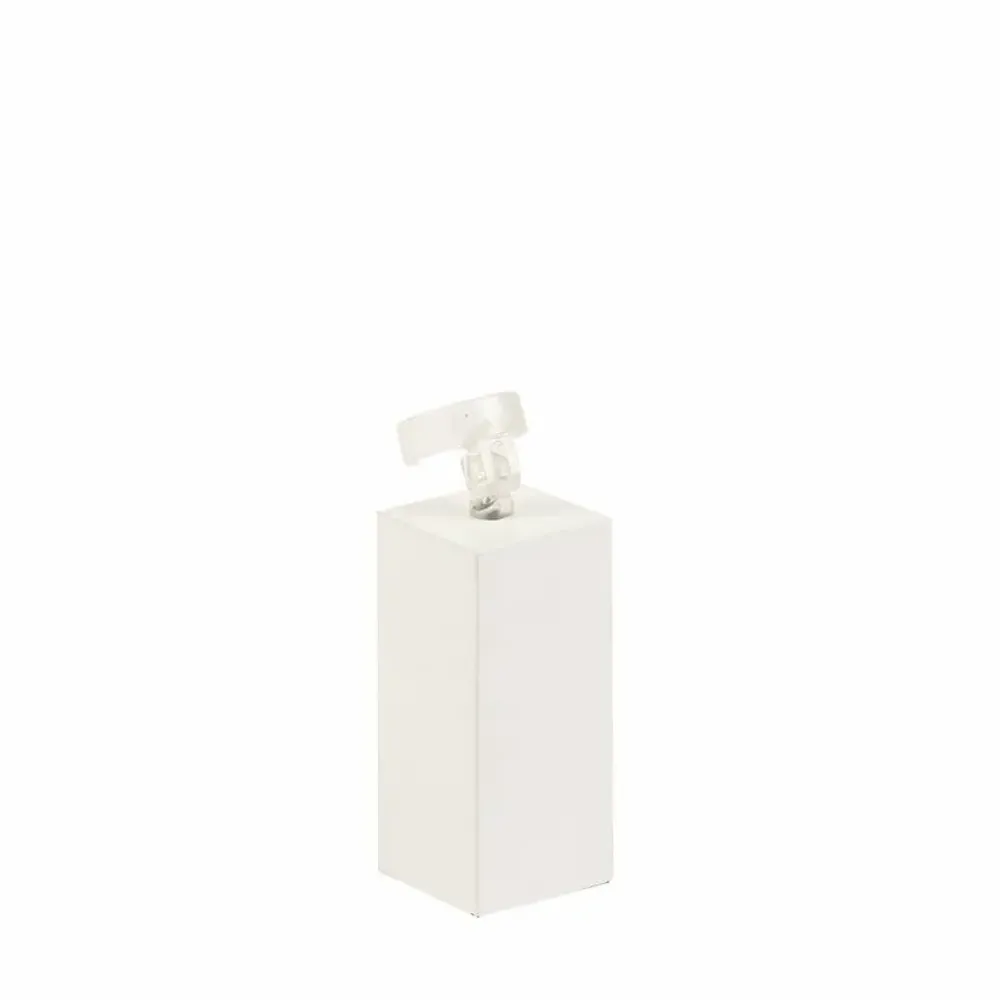 Gifts - Square ring display stand in matte white metal, with a 6cm high ball joint support - LAVAL 1878