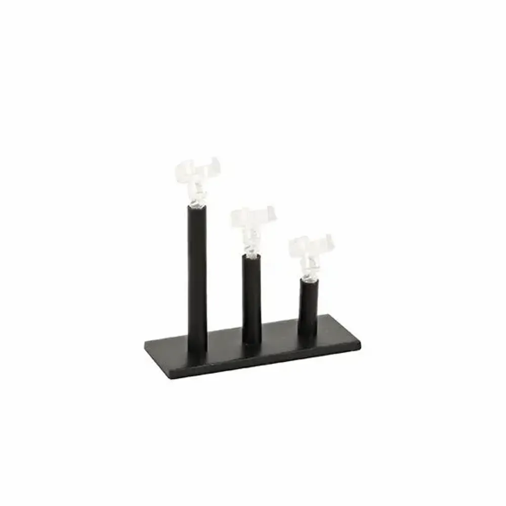 Gifts - Display stand for 3 matte black metal rings, 8 x 8cm ball joint support - LAVAL 1878