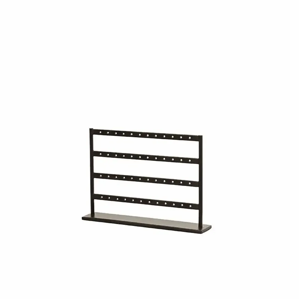 Cadeaux - Présentoir 24 paires boucles d'oreilles métal noir mat H 11cm - LAVAL 1878