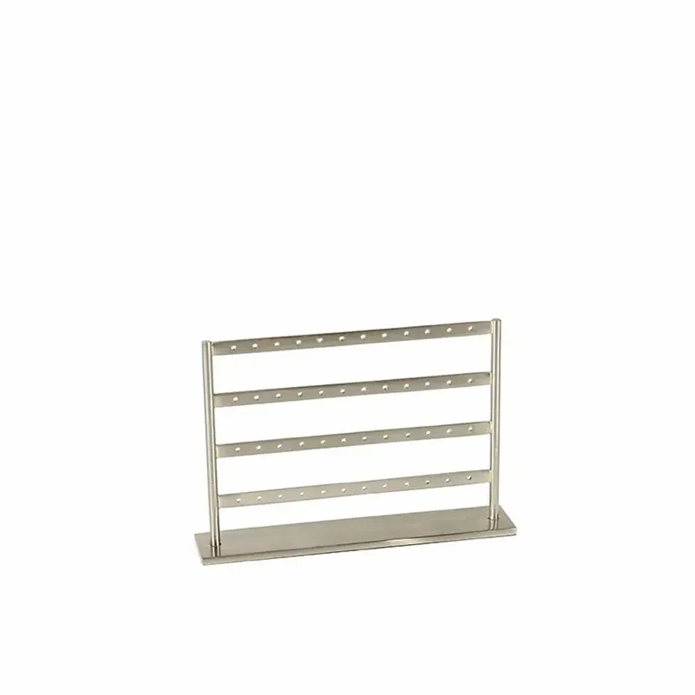 Gifts - Display stand for 24 pairs of brushed silver metal earrings, 11cm high - LAVAL 1878