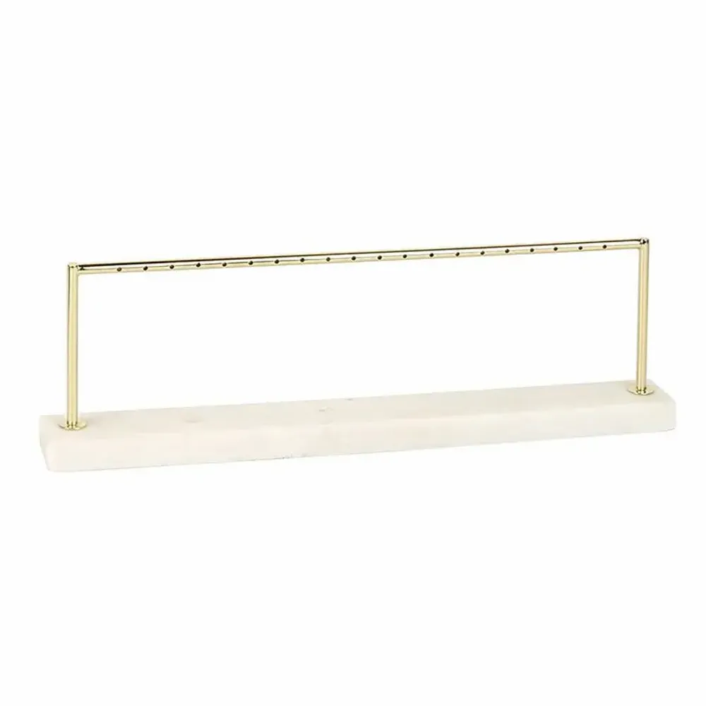 Cadeaux - Présentoir métal doré/marbre pour 10 paires de boucles d'oreilles - LAVAL 1878