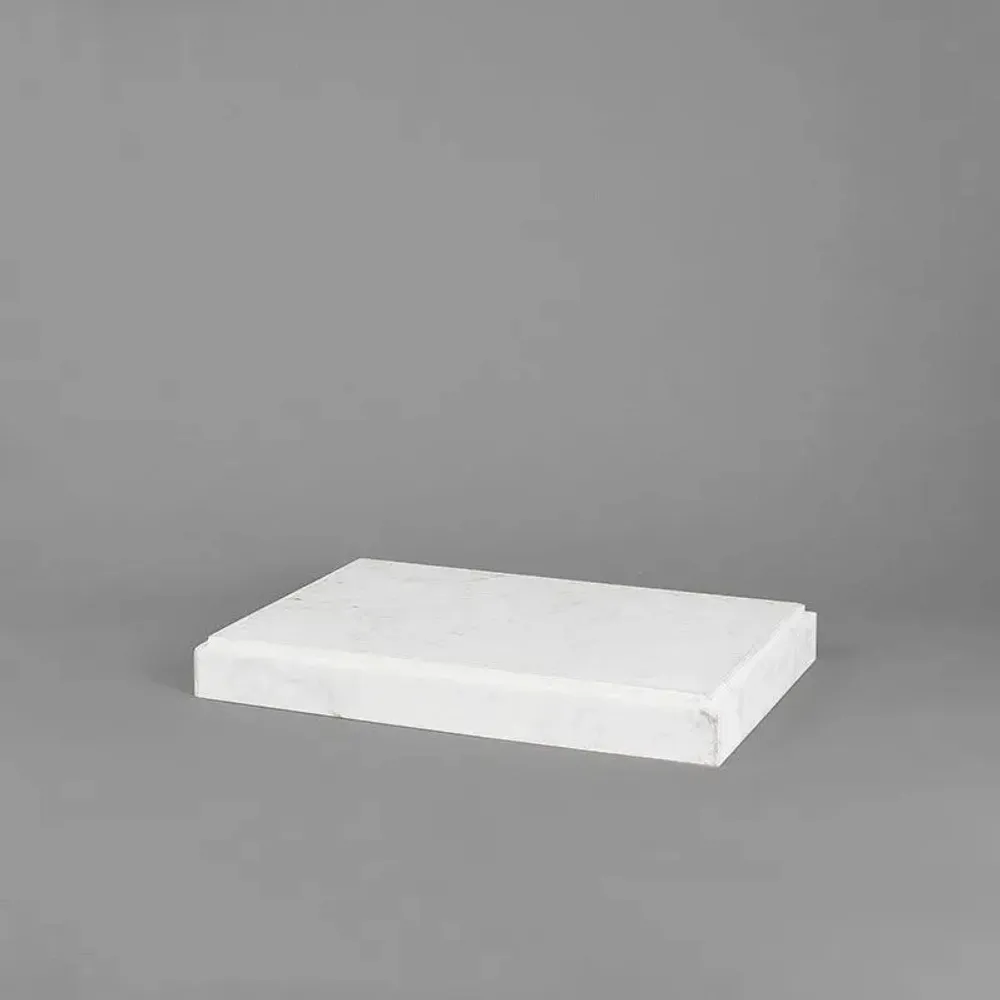 Gifts - White marble display shelf - 34 x 23 x H 3.5 cm - LAVAL 1878
