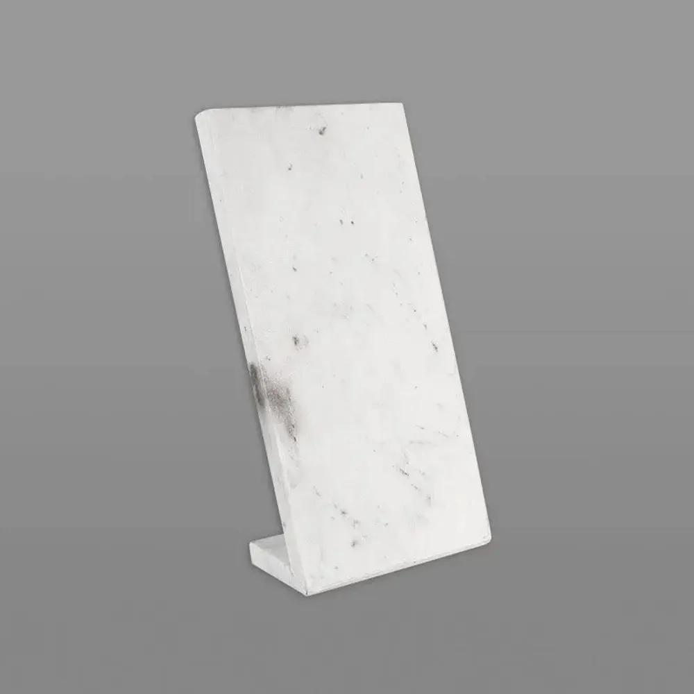 Gifts - White marble flat display stand - necklaces - LAVAL 1878
