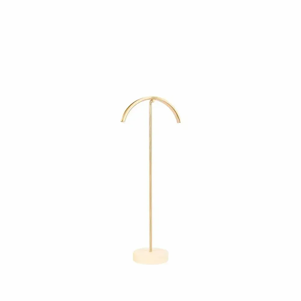 Gifts - Matte gold metal necklace/chain display stand, cream concrete base, H 31cm - LAVAL 1878