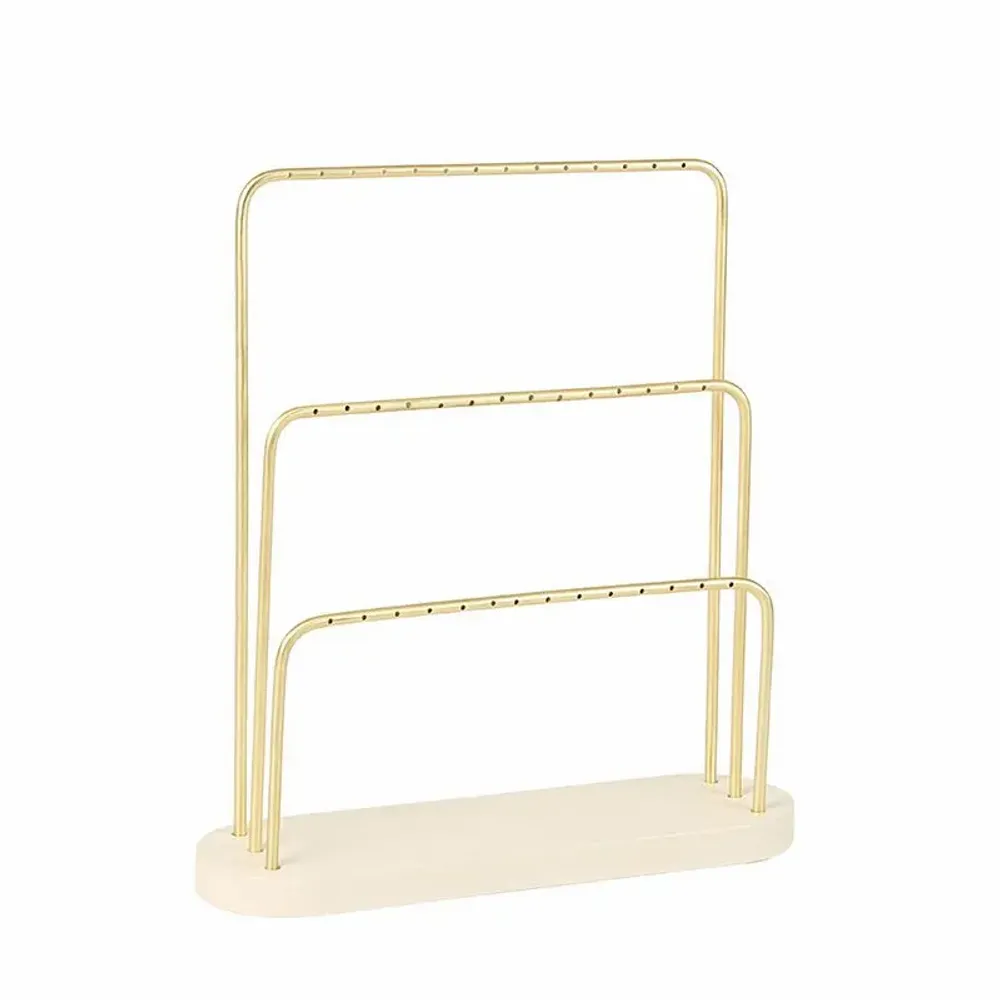 Cadeaux - Présentoir 21 paires boucles d'oreilles métal doré mat - LAVAL 1878