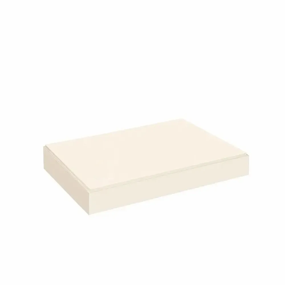 Cadeaux - Plateau-vitrine MDF aspect béton couleur crème - 34 x 23 x H 3,5cm - LAVAL 1878