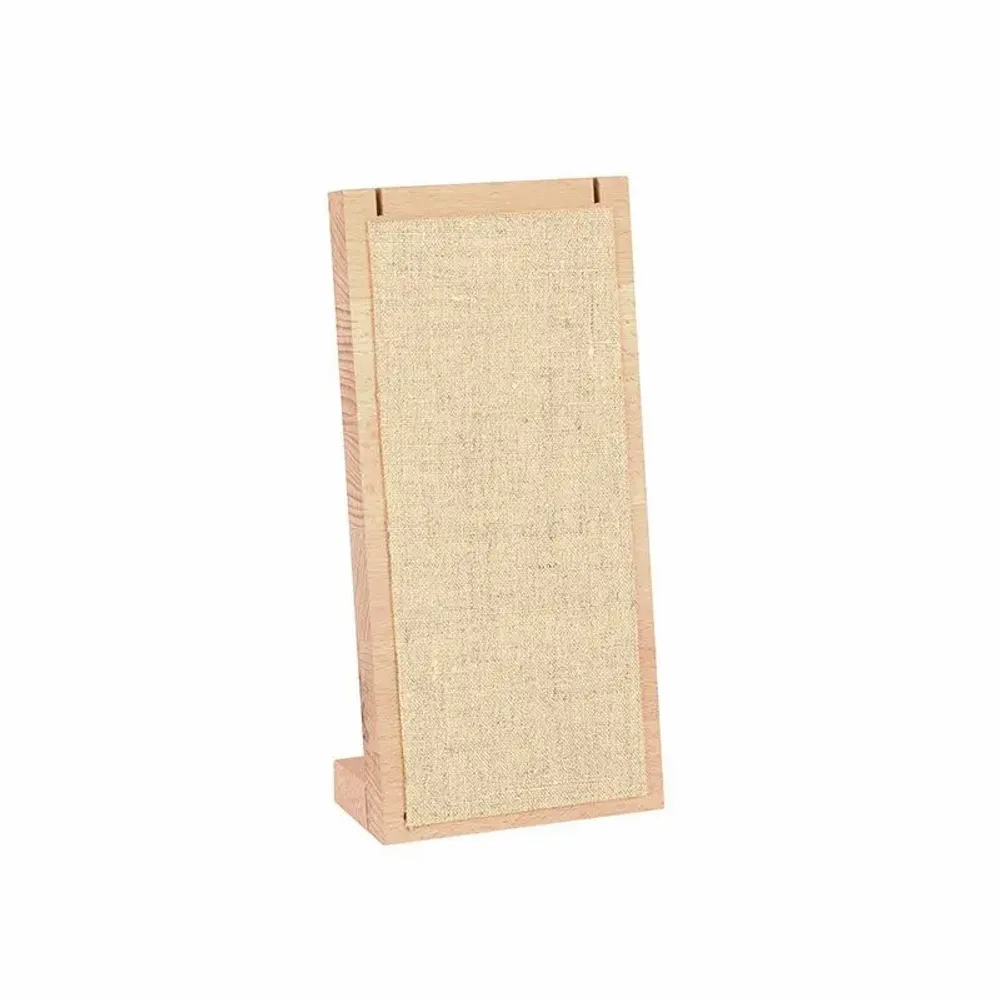 Gifts - Display stand for necklaces/long necklaces, beech/natural linen, H 25cm - 2 notches - LAVAL 1878