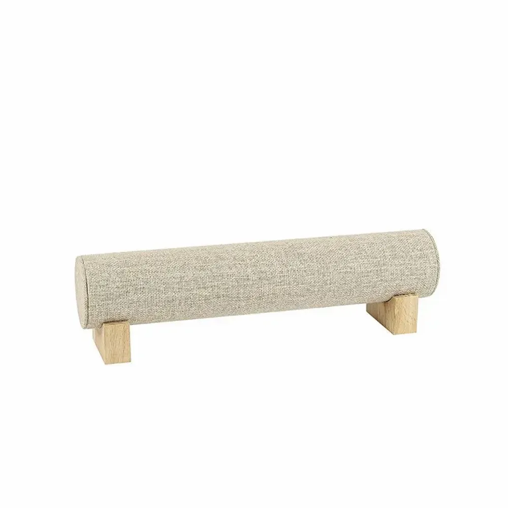 Cadeaux - Porte bracelet tube, bois de hêtre/lin naturel L 25,5cm - diam. 5cm - LAVAL 1878