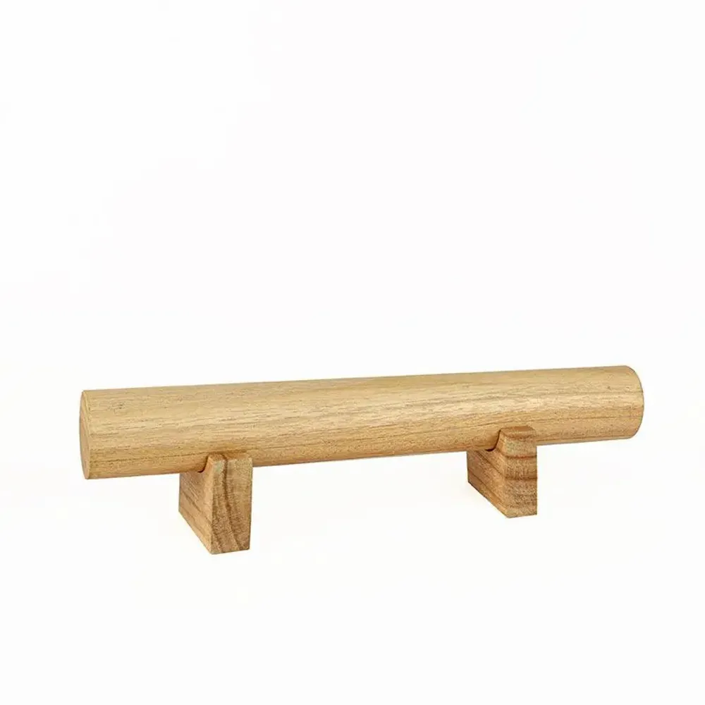 Gifts - Bracelet display stand for 3 pieces, natural Jempinis wood, 30 x H 7.5cm - LAVAL 1878