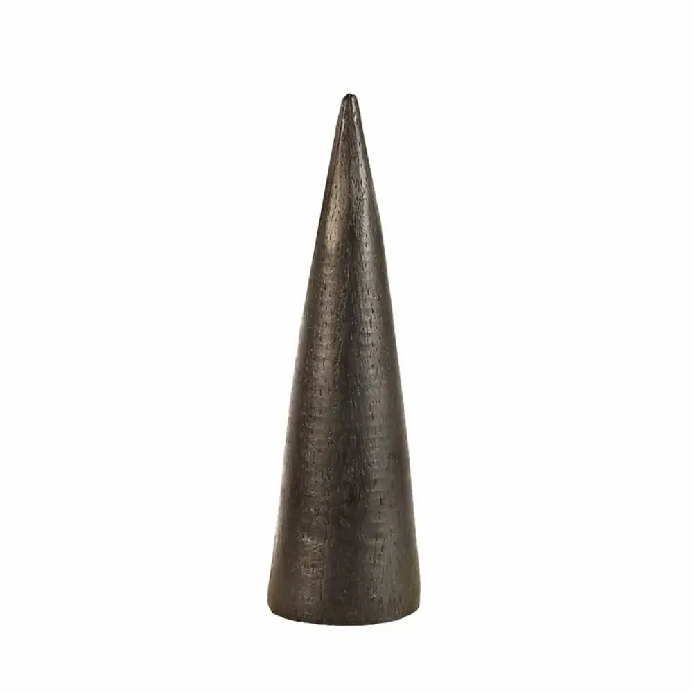 Gifts - Jempinis wooden ring holder, black painted, cone shape, ø 3cm - H 10cm - LAVAL 1878