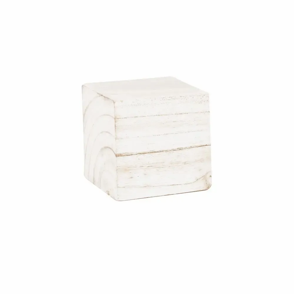 Gifts - White patinated Jempinis wood display stand, 8 x 8cm - LAVAL 1878