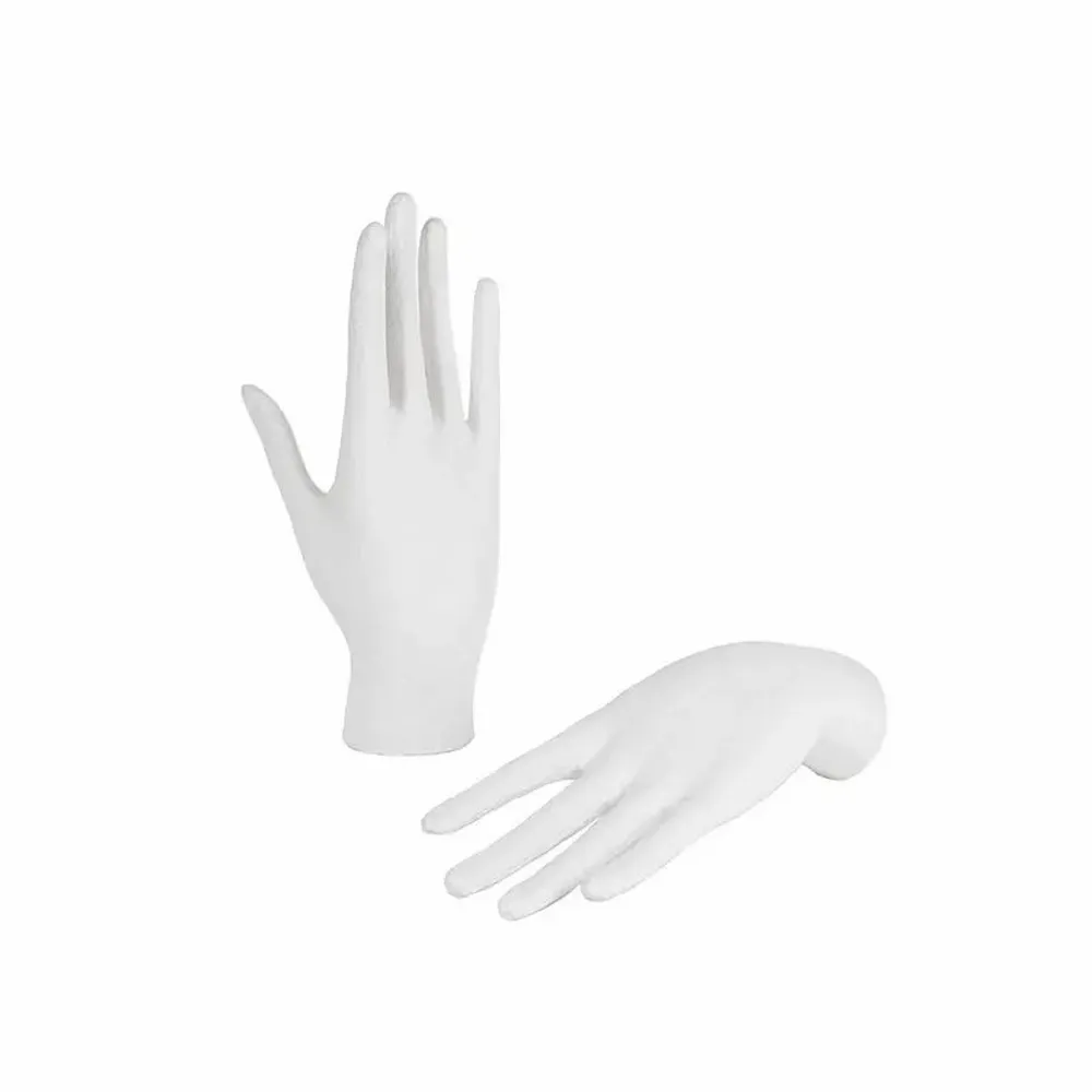 Cadeaux - Présentoir mains papier maché blanc, la paire - LAVAL 1878