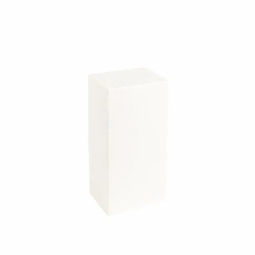 Gifts - White painted matte MDF wooden column display stand with Velcro closure - H 18cm - LAVAL 1878