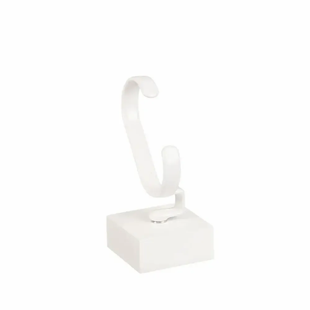 Cadeaux - Plot de montre bois (MDF) peint blanc mat H 2cm - LAVAL 1878