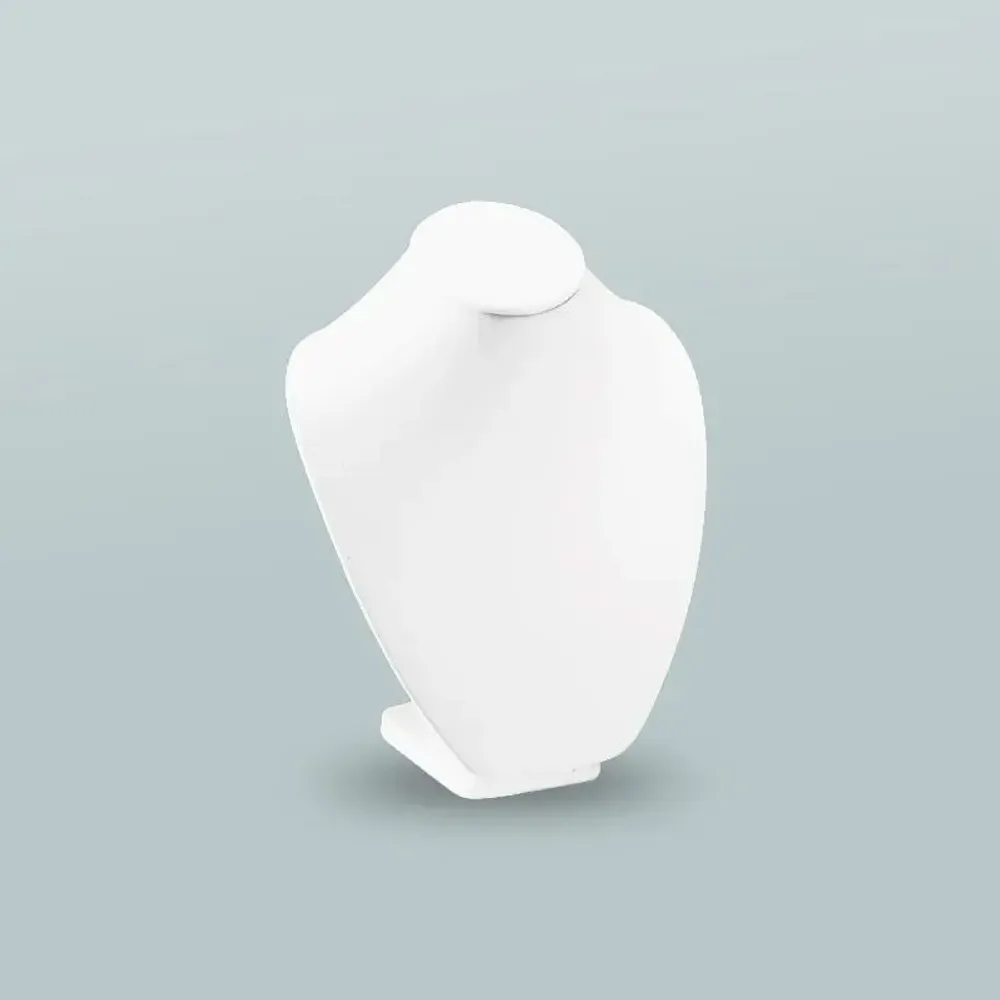 Cadeaux - Buste arrondi gainé synthétique aspect lisse blanc H 21cm - LAVAL 1878