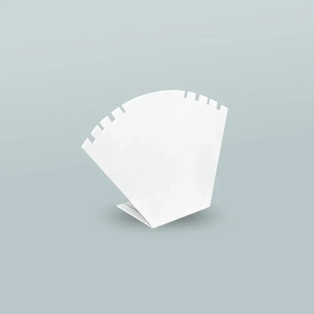 Cadeaux - Présentoir éventail gainé pour 4 colliers blanc - LAVAL 1878