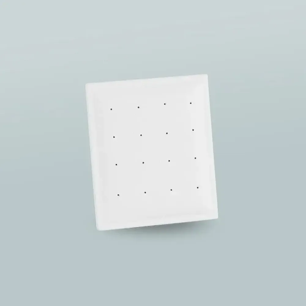 Gifts - Square display stand for 8 pairs of earrings, smooth-looking white - LAVAL 1878