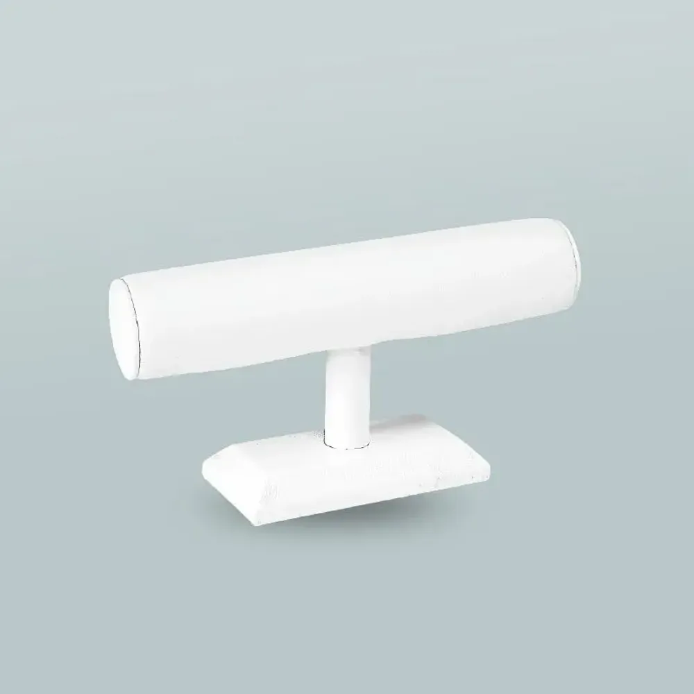 Gifts - White synthetic-coated bracelet roll display stand with base - LAVAL 1878