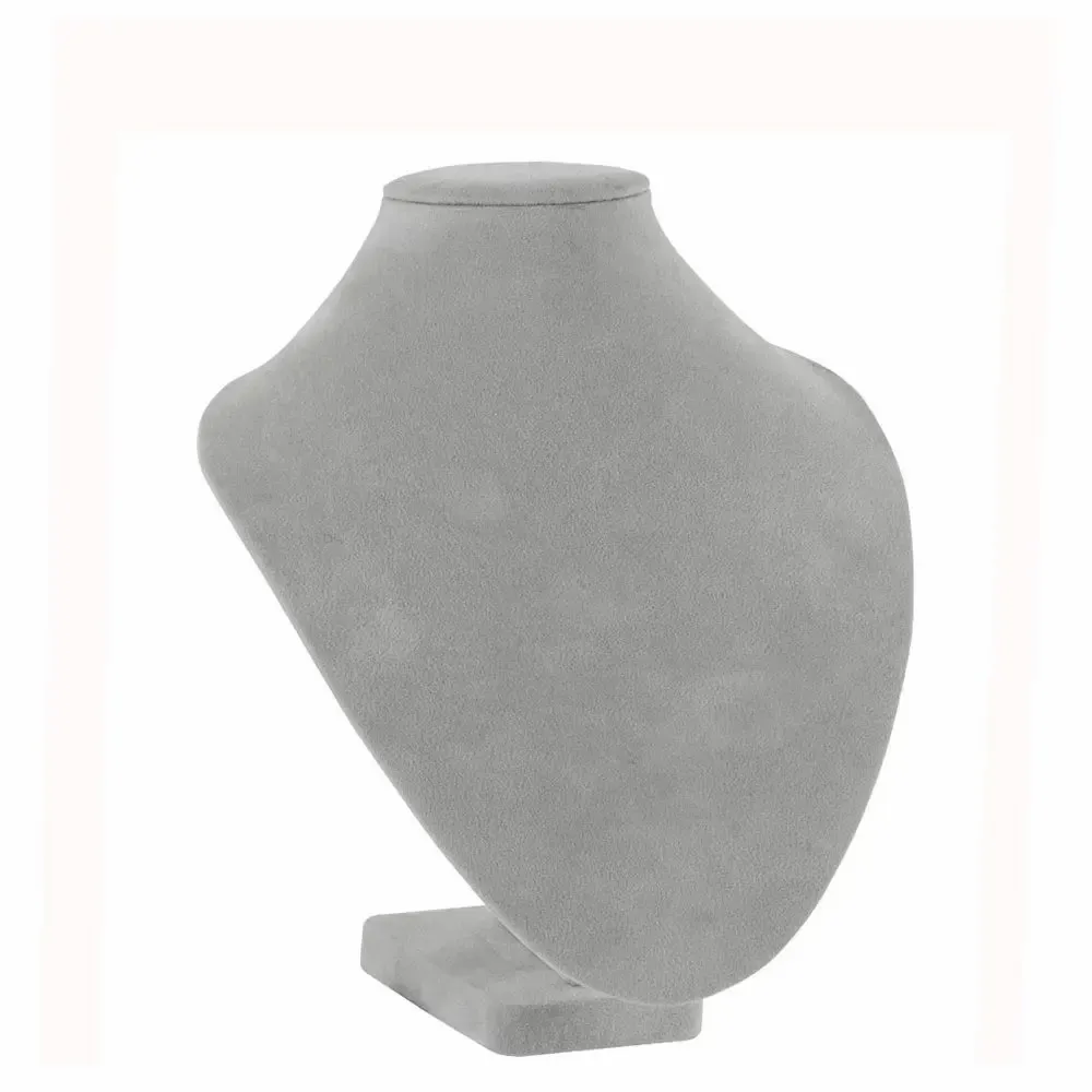 Gifts - Light grey suede-look sheathed bust collar, H 21cm - LAVAL 1878