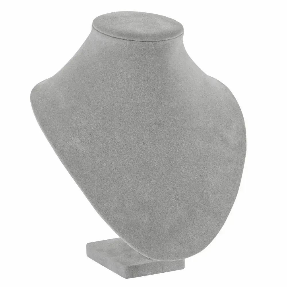 Gifts - Light grey suede-look sheathed bust collar, 24cm high - LAVAL 1878