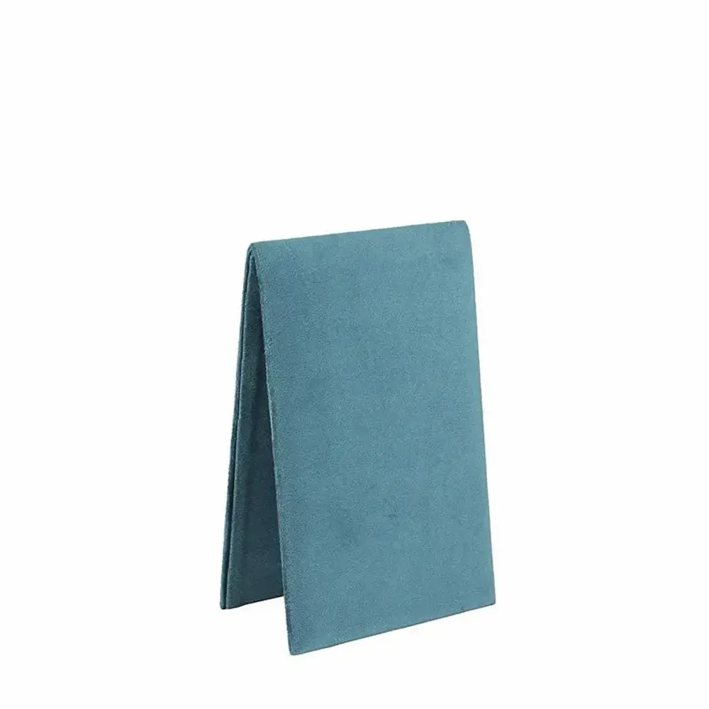 Gifts - Flat display stand for necklaces/chains, covered in duck blue synthetic velvet - LAVAL 1878