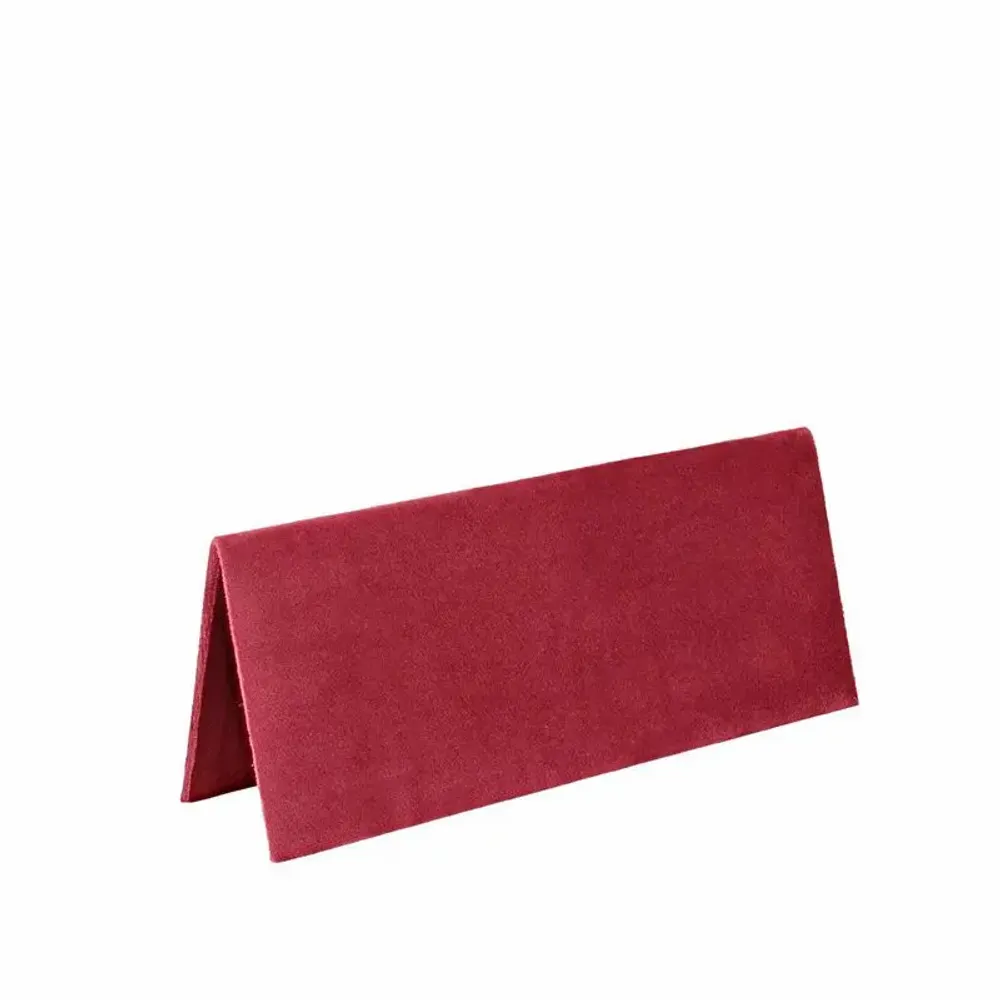 Gifts - Flat display stand for chains/bracelets, covered in burgundy synthetic velvet. - LAVAL 1878