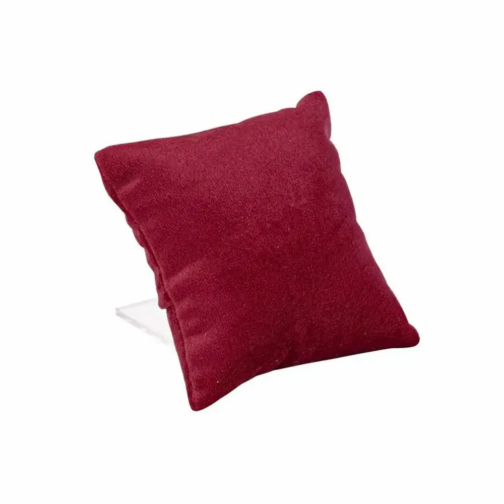Cadeaux - Coussin avec support gainé synthétique aspect velours, bordeaux - LAVAL 1878